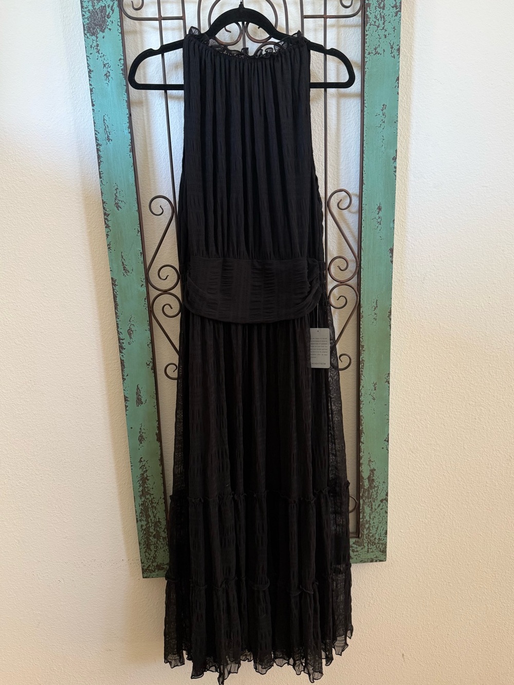 NWT Max Studio London Black Textured Tiered Maxi Dress XL MSRP $198 - Picture 2 of 12